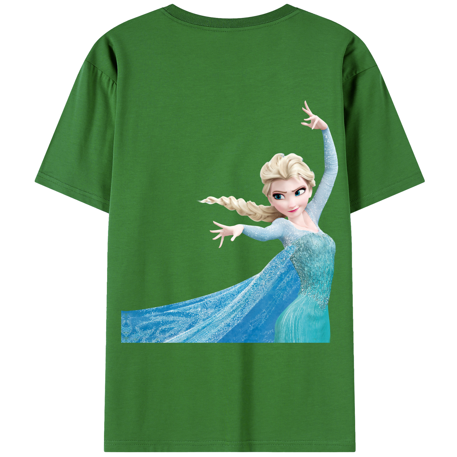 （画像用） アナと雪の女王 アンナ エルサ Frozen Anna Elsa レディース半袖Tシャツ(バックプリント)